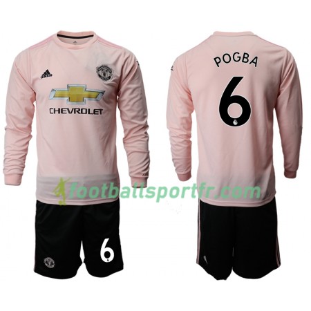 Tenue Manchester United POGBA 6 Enfant Exterieur 2018-2019 Maillot de Foot ML